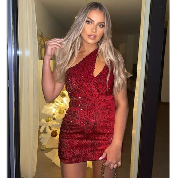 BLOGGER'S FAVE! Zara Red Velvet Sequin Mini Dress Sz XS, Large NWT - Picture 3 of 17